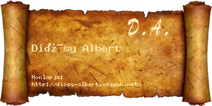 Diósy Albert névjegykártya