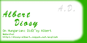 albert diosy business card